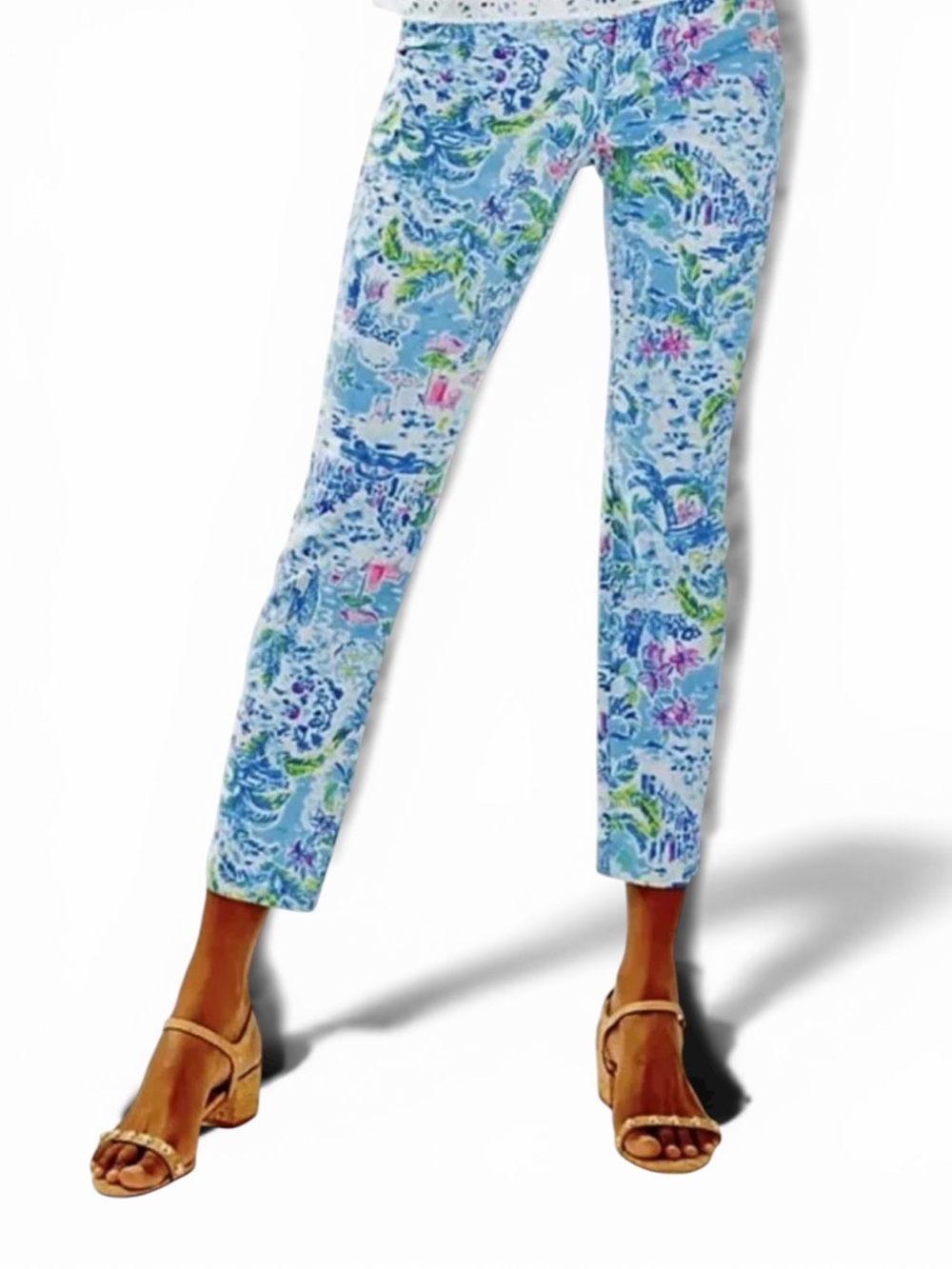 Lilly Pulitzer Kelly Skipped by Crop Pants in the vibrant “What a Lovely Place”